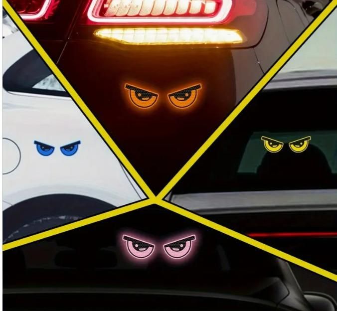 Monster Eyes Car Reflective Stickers (Pack of 2, 4 Pieces