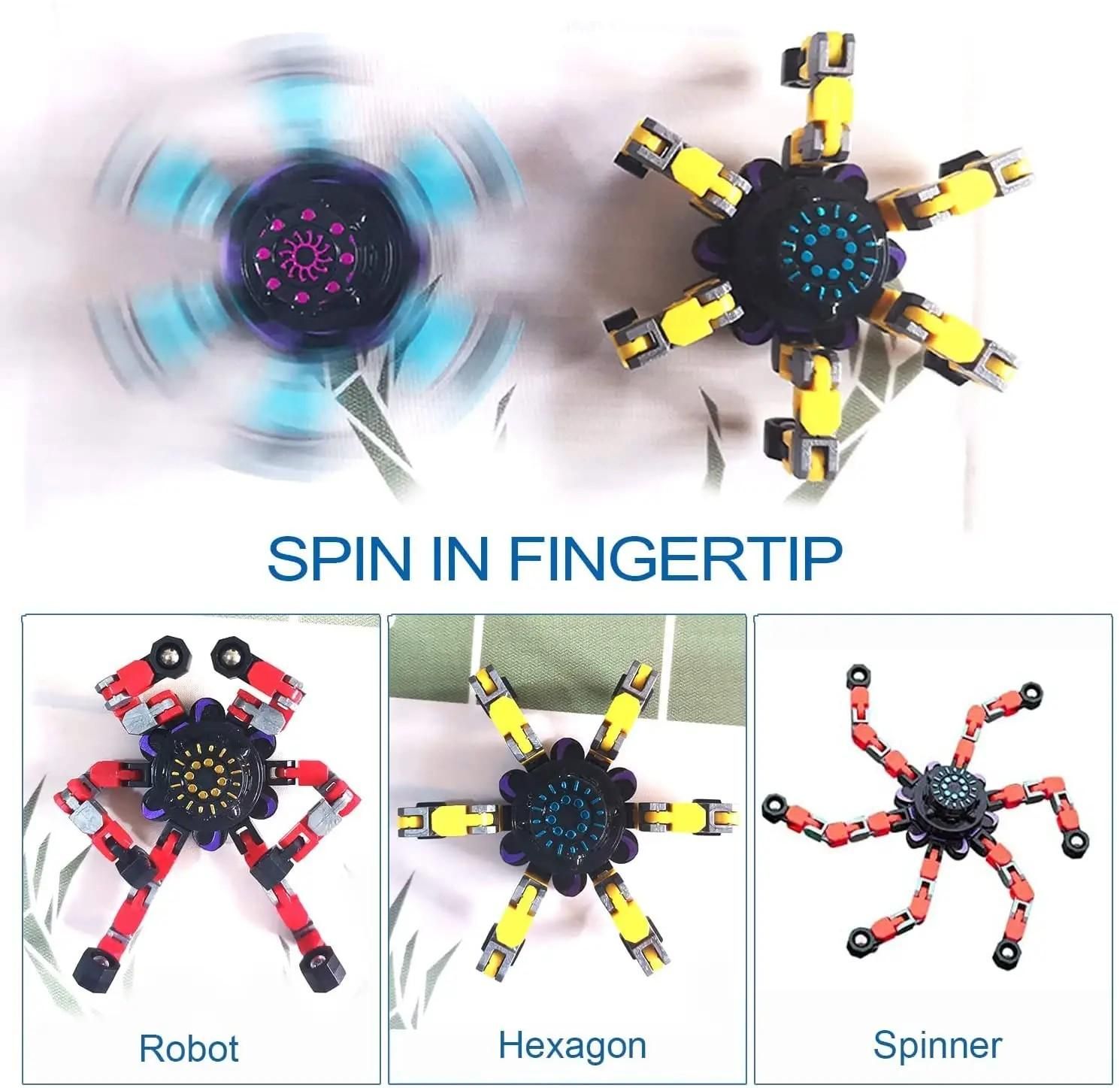 Transforming Robot Fidget Spinner – Anti-Stress Gyro Toy for Adults (1 Pack)