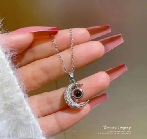 Moon Projection Necklace – Unique & Elegant