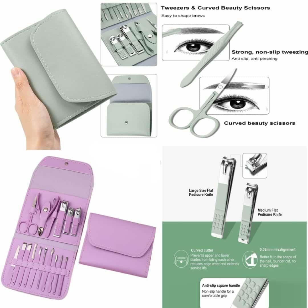 Manicure & Pedicure Set for Women – Complete Nail Care & Grooming Kit for Home & Travel