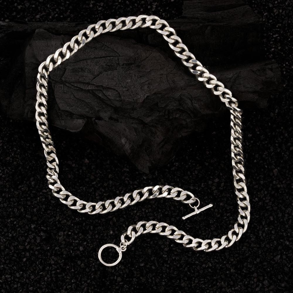 Silver-Plated Thick Cuban Chain for Men – Bold & Stylish